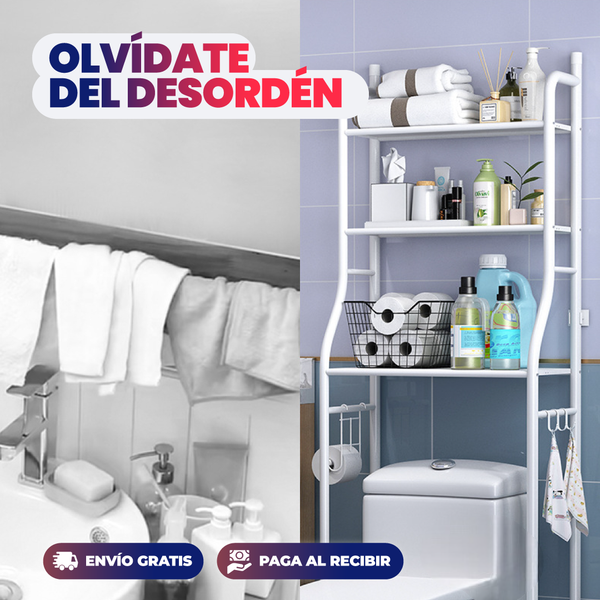 ESTANTE ORGANIZADOR PARA INODORO y BAÑOS!