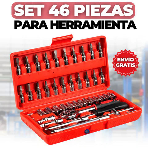 SET DE 46 PIEZAS TODAS LAS HERRAMIENTAS EN UN SOLO LUGAR!