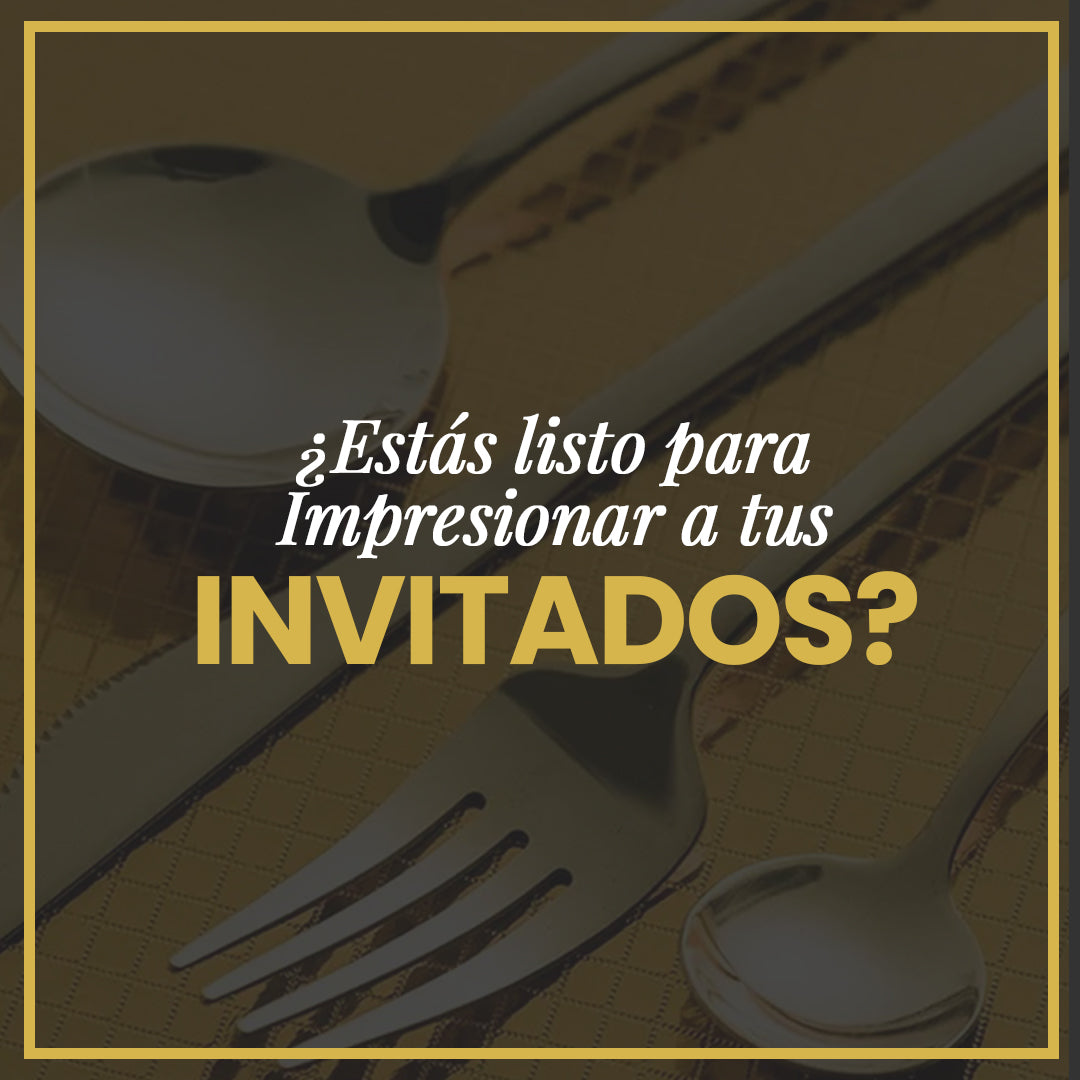 JUEGO DE CUBIERTOS DORADOS™