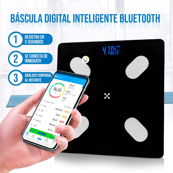 BÁSCULA INTELIGENTE BLUETOOTH | 🏋️‍♂️