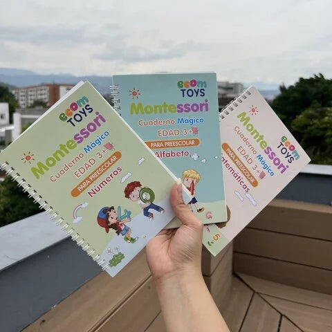 📚 SET 4 CUADERNOS CALIGRAFIA, MATEMATICAS, DIBUJO, ALFABETO PARA NIÑOS